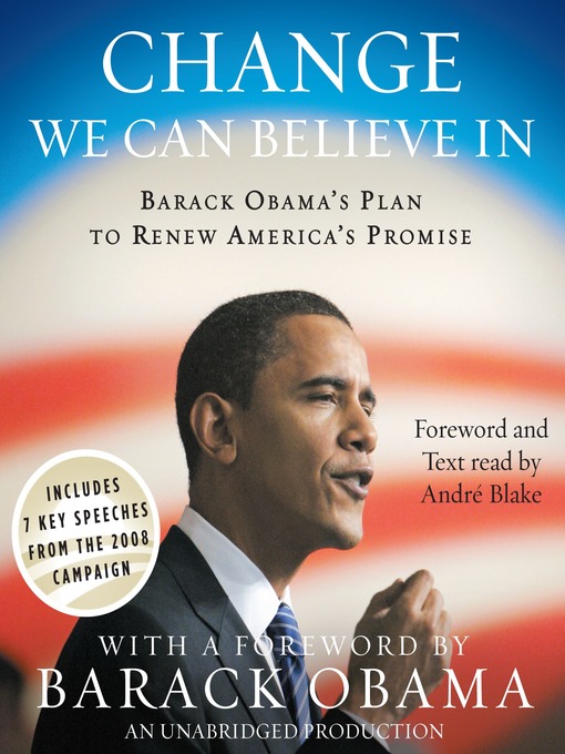Title details for Change We Can Believe In by Obama for Change - Wait list
